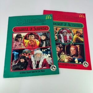80s Mcdonalds Santa Claus the Movie Activity Books | Vintage Elfmade